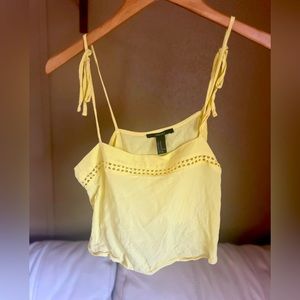 Yellow crop top